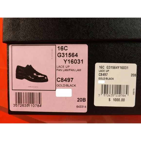 NIB CHANEL G31564 TWO TONE SHIMMER BLACK LEATHER CC LOGO LACE OXFORDS 40.5 $1K - Picture 12 of 12